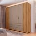 Guarda-Roupa Casal Maximus 6 Portas 6 Gavetas Buriti e Fendi