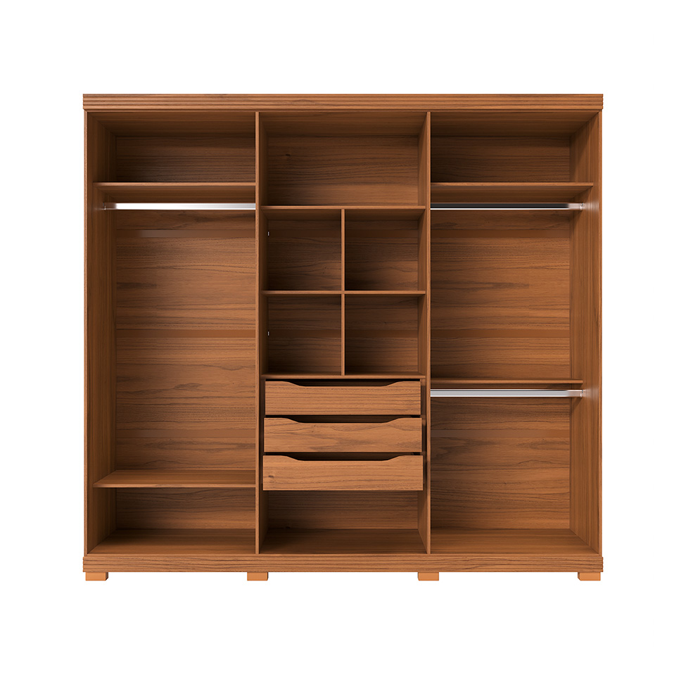 Guarda-Roupa Casal Memphis 6 Portas 3 Gavetas Canela