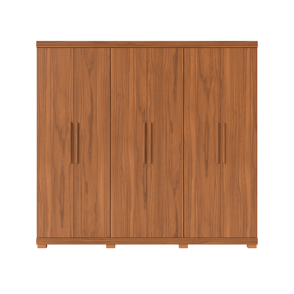 Guarda-Roupa Casal Memphis 6 Portas 3 Gavetas Canela