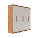 Guarda-Roupa Casal Memphis 6 Portas 3 Gavetas Off White e Canela