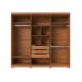 Guarda-Roupa Casal Memphis 6 Portas 3 Gavetas Off White e Canela