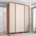 Guarda-Roupa Casal Microrripado Lior 4 Portas 3 Gavetas Off White e Freijó