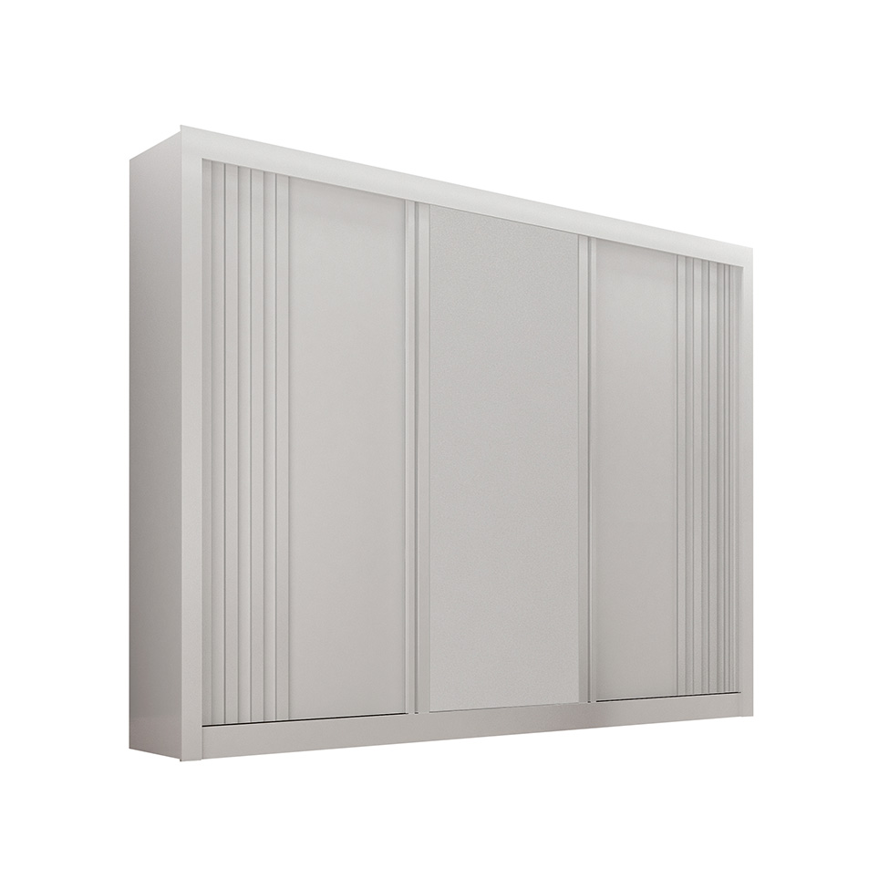 Guarda-Roupa Casal Milano 3 Portas 4 Gavetas Branco