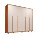 Guarda-Roupa Casal Milanus 6 Portas 6 Gavetas Freijó e Off White