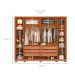 Guarda-Roupa Casal Milanus 6 Portas 6 Gavetas Freijó e Off White