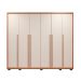 Guarda-Roupa Casal Milanus 6 Portas 6 Gavetas Freijó e Off White