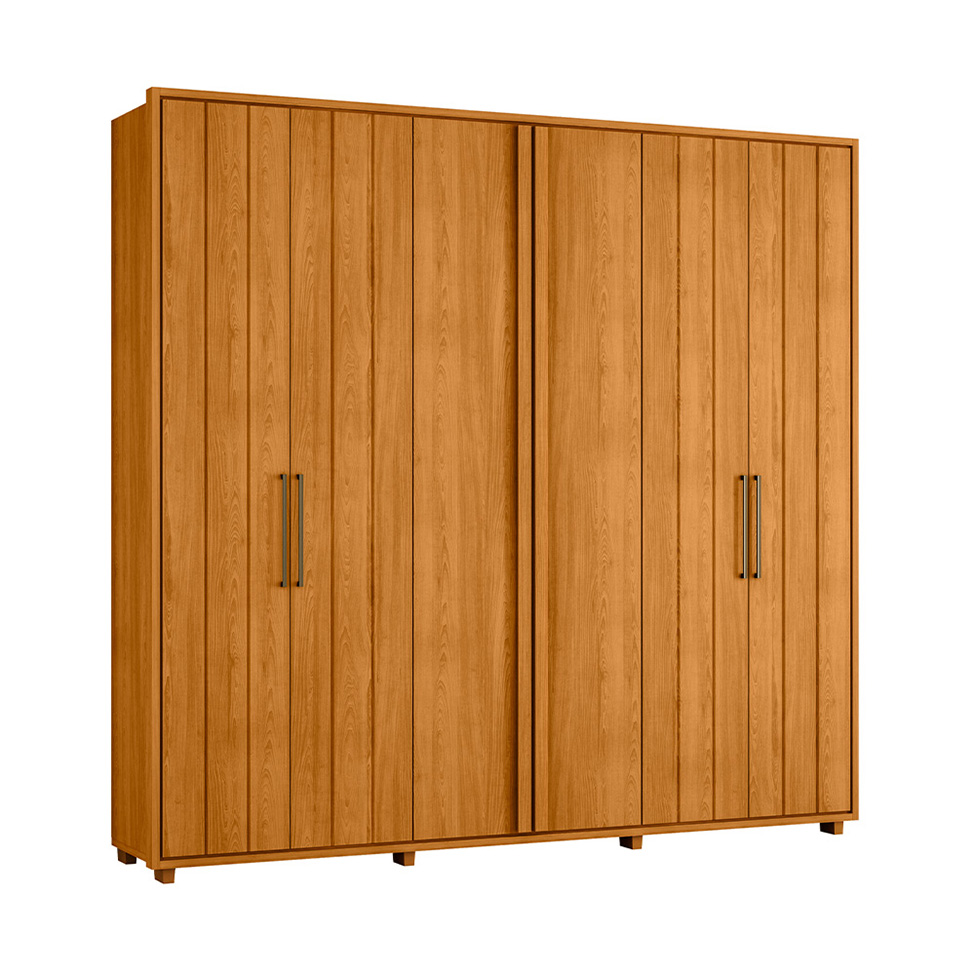 Guarda-Roupa Casal Miro 6 Portas 4 Gavetas Cinamomo