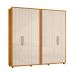 Guarda-Roupa Casal Miro 6 Portas 4 Gavetas Cinamomo e Off White