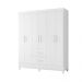 Guarda-Roupa Casal Mobi 6 Portas 2 Gavetas Branco