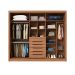 Guarda-Roupa Casal Montclair Flex 3 Portas 6 Gavetas Off White e Canela
