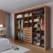 Guarda-Roupa Casal Montclair Flex 3 Portas 6 Gavetas Off White e Canela