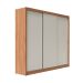 Guarda-Roupa Casal Montclair Flex 3 Portas 8 Gavetas Off White e Canela
