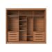 Guarda-Roupa Casal Montclair Flex 3 Portas 8 Gavetas Off White e Canela