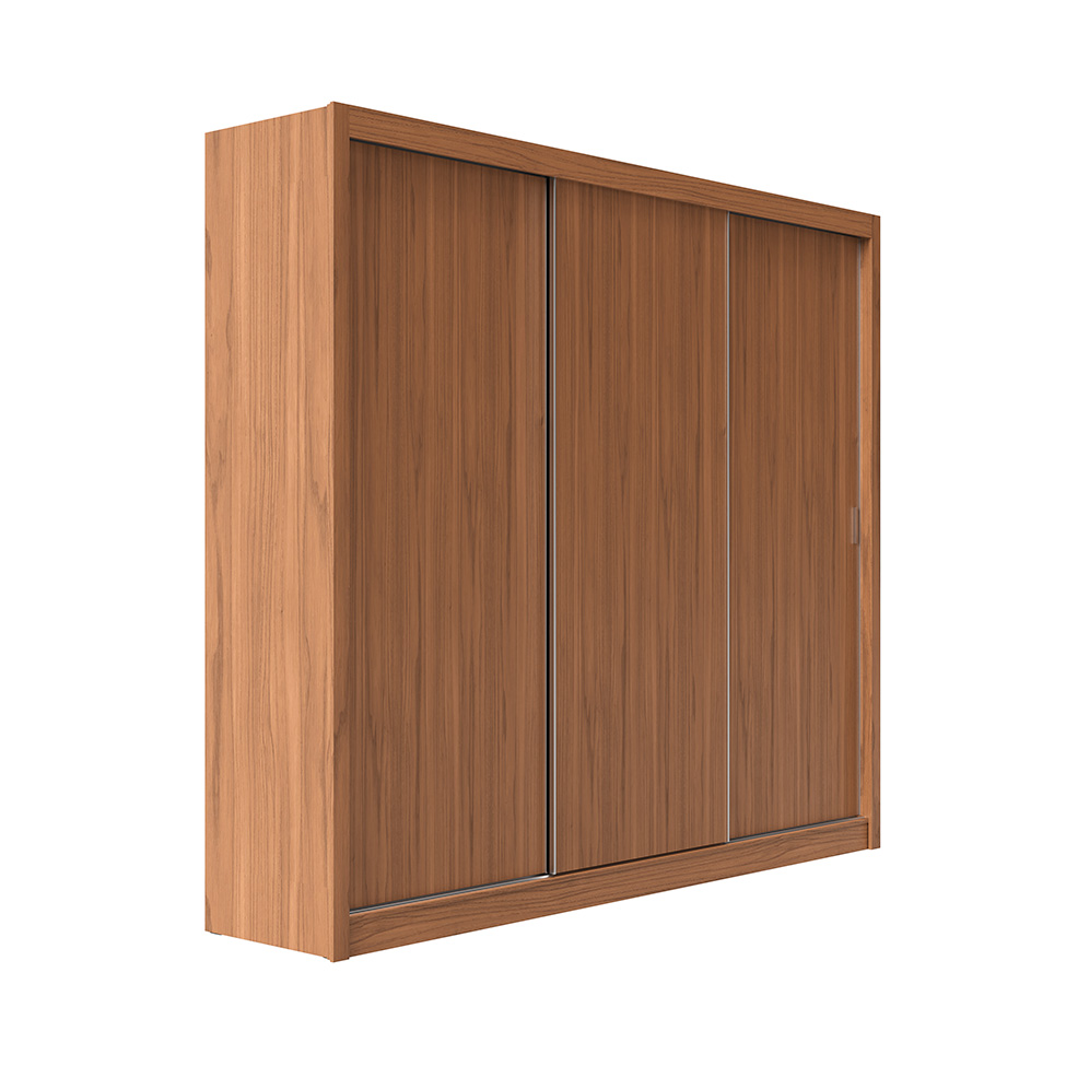 Guarda-Roupa Casal Montclair Flex 3 Portas 8 Gavetas Off White e Canela