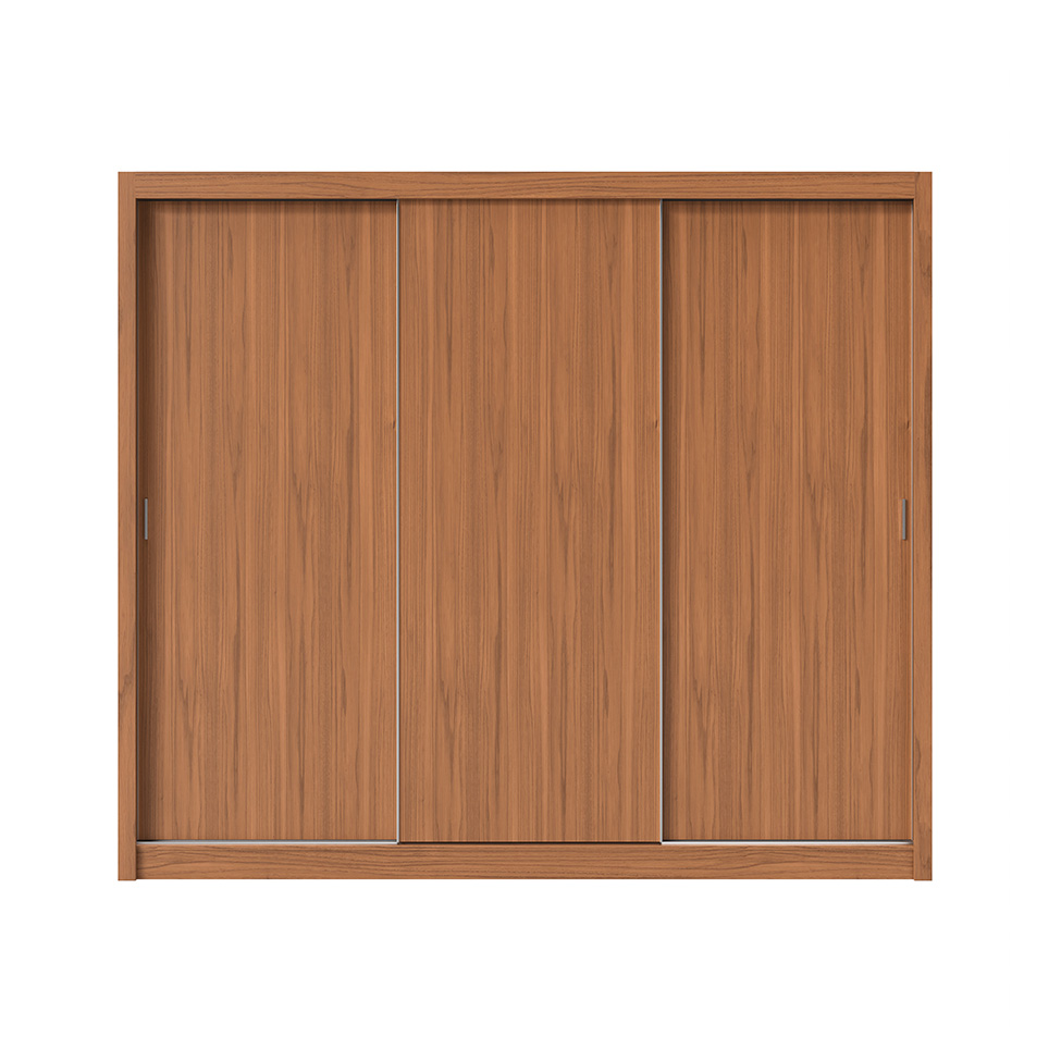 Guarda-Roupa Casal Montclair Flex 3 Portas 8 Gavetas Off White e Canela