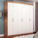 Guarda-Roupa Casal Montreal 6 Portas 2 Gavetas Demolição e Branco