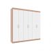 Guarda-Roupa Casal Montreal 6 Portas 2 Gavetas Demolição e Branco