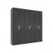 Guarda-Roupa Casal Montreal 6 Portas 2 Gavetas Preto