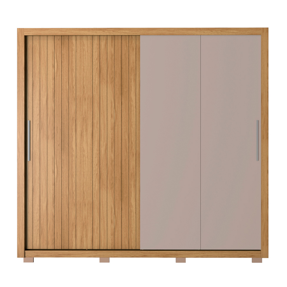 Guarda-Roupa Casal Moviment 2 Portas 4 Gavetas Buriti e Fendi