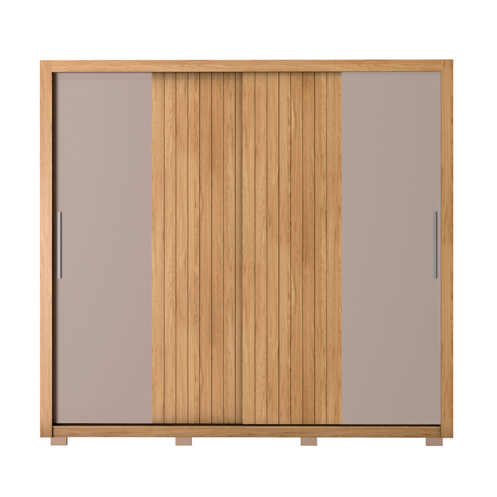 Guarda-Roupa Casal Moviment 2 Portas 4 Gavetas Buriti e Fendi