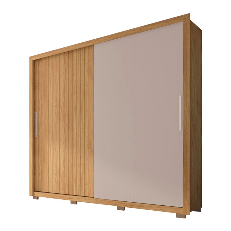 Guarda-Roupa Casal Moviment 2 Portas 4 Gavetas Buriti e Fendi