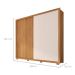 Guarda-Roupa Casal Moviment 2 Portas 4 Gavetas Freijó e Off White