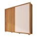 Guarda-Roupa Casal Moviment 2 Portas 4 Gavetas Freijó e Off White