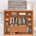 Guarda-Roupa Casal Moviment Ripado Flex 2 Portas 6 Gavetas Freijó e Off White