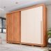 Guarda-Roupa Casal Moviment Ripado Flex 2 Portas 6 Gavetas Freijó e Off White