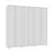 Guarda-Roupa Casal Mozart 6 Portas 4 Gavetas Branco