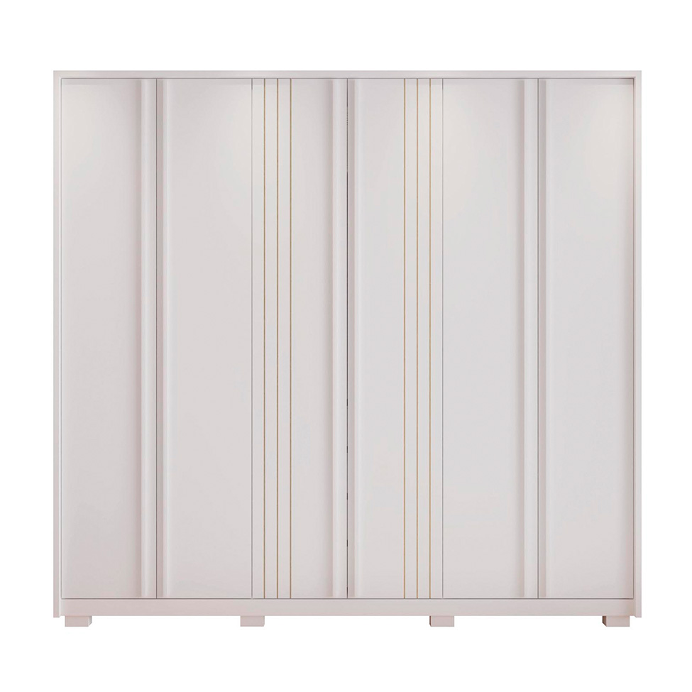 Guarda-Roupa Casal Mozart 6 Portas 4 Gavetas Branco