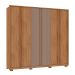 Guarda-Roupa Casal Mozart 6 Portas 4 Gavetas Buriti e Fendi