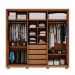 Guarda-Roupa Casal Mozart 6 Portas 4 Gavetas Buriti e Fendi