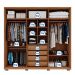 Guarda-Roupa Casal Mozart 6 Portas 4 Gavetas Buriti e Fendi