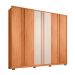 Guarda-Roupa Casal Mozart 6 Portas 4 Gavetas Freijó e Off White