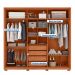 Guarda-Roupa Casal Mozart 6 Portas 4 Gavetas Freijó e Off White