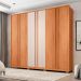 Guarda-Roupa Casal Mozart 6 Portas 4 Gavetas Freijó e Off White