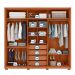 Guarda-Roupa Casal Mozart 6 Portas 4 Gavetas Freijó e Off White