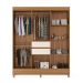 Guarda-Roupa Casal Munique 8 Portas 2 Gavetas Amêndola e Off White