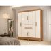 Guarda-Roupa Casal Munique 8 Portas 2 Gavetas Amêndola e Off White