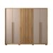 Guarda-Roupa Casal New Comodus Ripado 6 Portas 4 Gavetas Buriti e Fendi