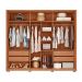 Guarda-Roupa Casal New Comodus Ripado 6 Portas 4 Gavetas Freijó e Off White