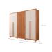 Guarda-Roupa Casal New Comodus Ripado 6 Portas 4 Gavetas Freijó e Off White
