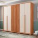 Guarda-Roupa Casal New Comodus Ripado 6 Portas 4 Gavetas Freijó e Off White