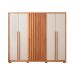 Guarda-Roupa Casal New Comodus Ripado 6 Portas 4 Gavetas Freijó e Off White
