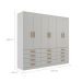 Guarda-Roupa Casal New Monaco 6 Portas 12 Gavetas Branco