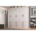 Guarda-Roupa Casal New Monaco 6 Portas 12 Gavetas Branco