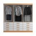 Guarda-Roupa Casal New Monaco 6 Portas 12 Gavetas Branco e Cinamomo