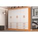 Guarda-Roupa Casal New Monaco 6 Portas 12 Gavetas Branco e Cinamomo