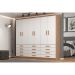 Guarda-Roupa Casal New Monaco 6 Portas 12 Gavetas Branco e Demolição